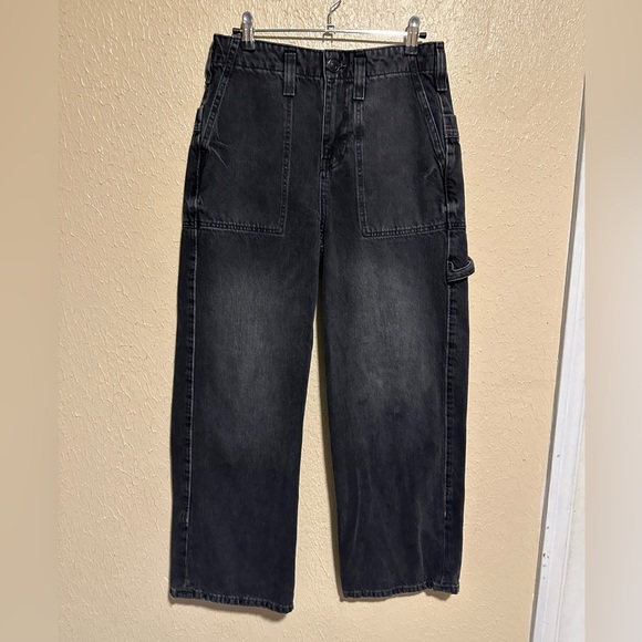 Free People We The Free Major Leagues Mid-Rise Cuffed Jeans Size 26 Baggy - Picture 4 of 10